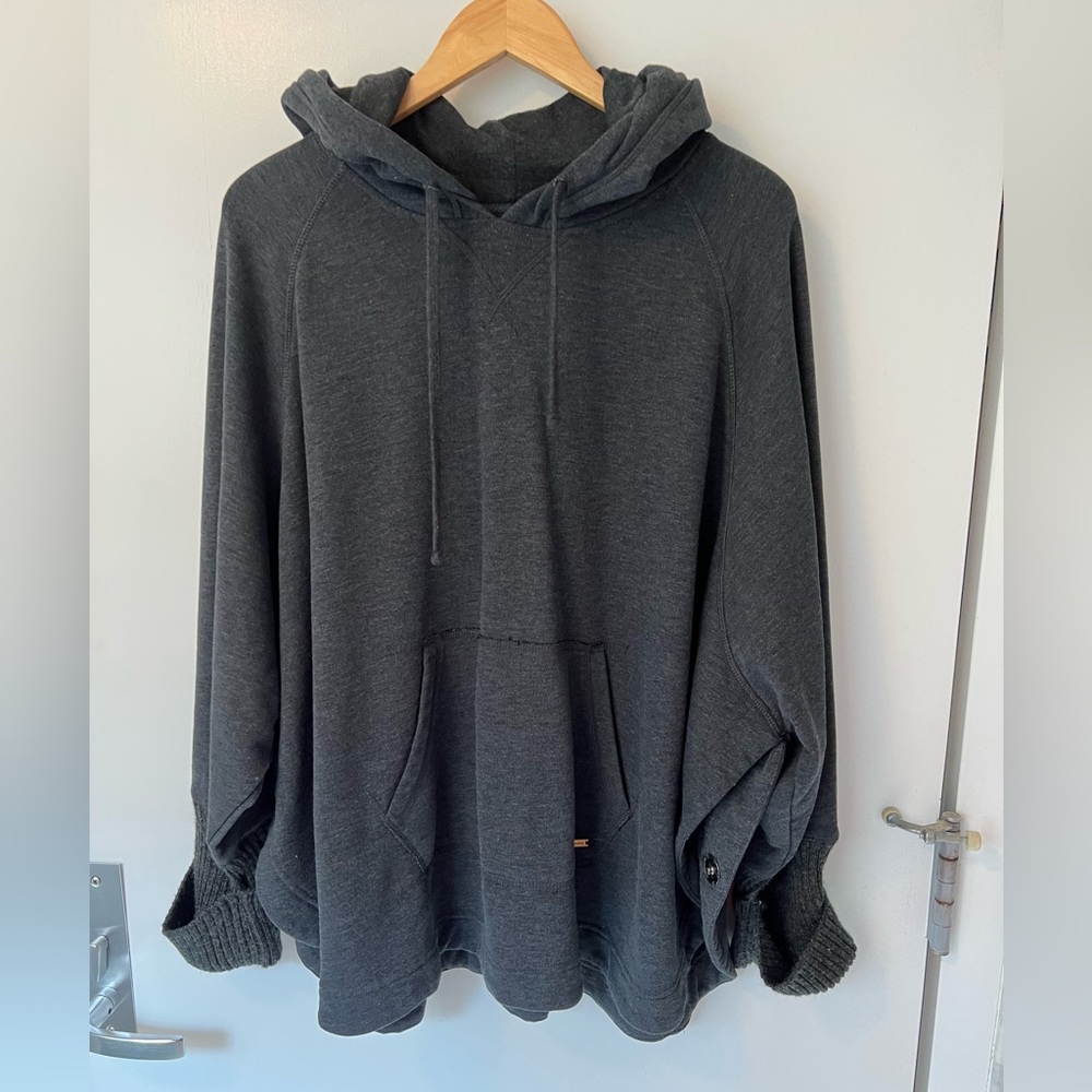 Roots Charcoal Poncho Hoodie